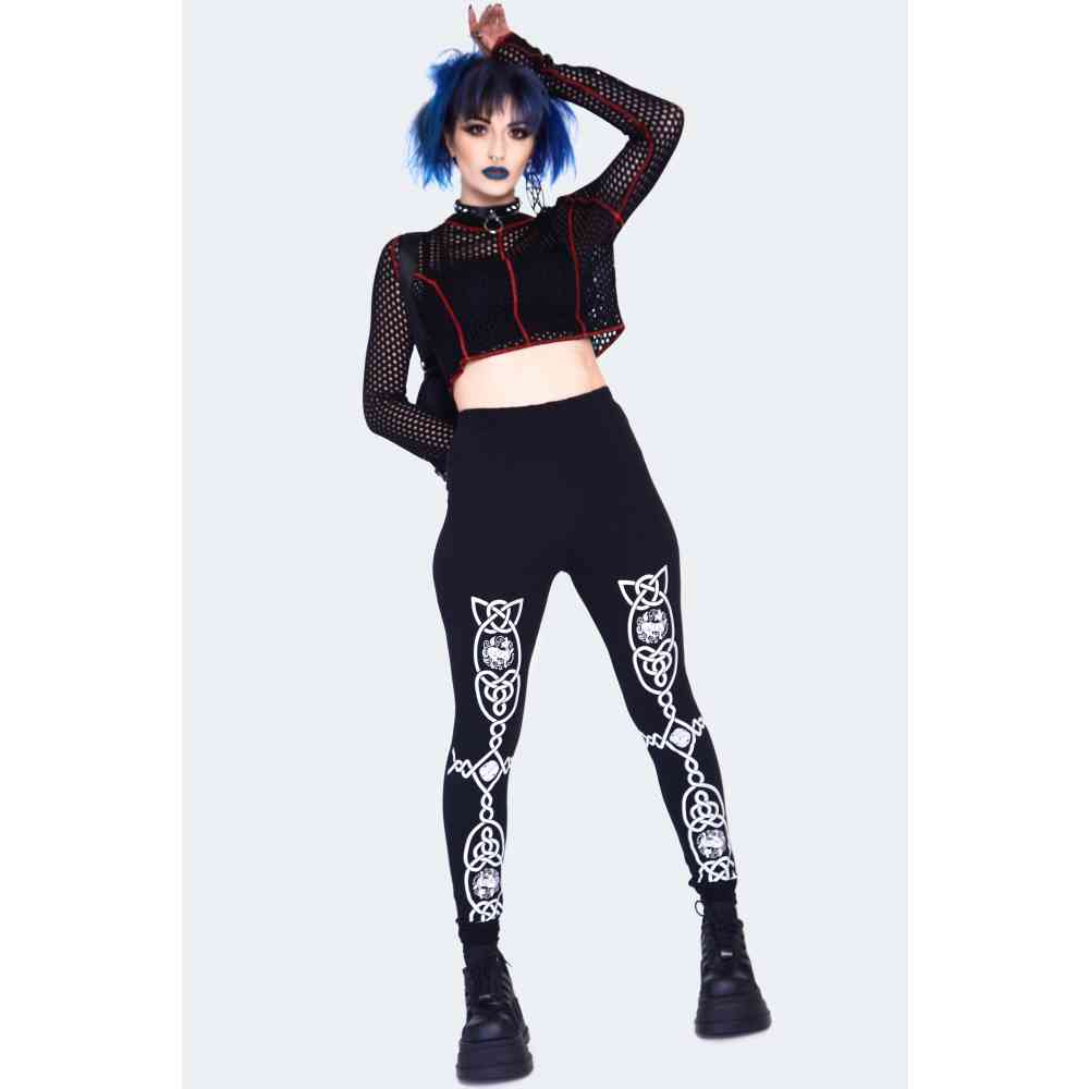 Jawbreaker - Celtic Knots Print Leggings - Noir